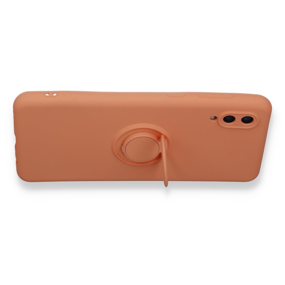 Newface Samsung Galaxy A02 Kılıf Viktor Yüzüklü Silikon - Pudra