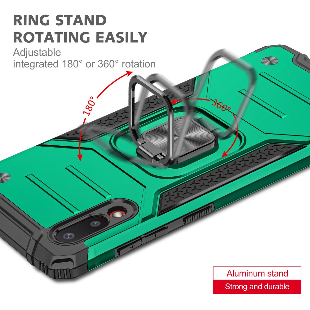 Newface Samsung Galaxy A02 Kılıf Zegna Yüzüklü Silikon Kapak - Koyu Yeşil