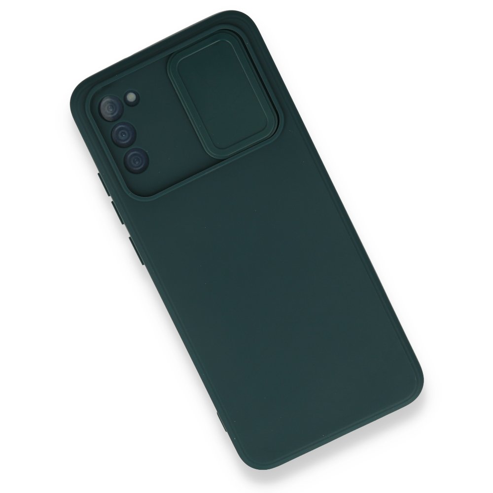 Newface Samsung Galaxy A02S Kılıf Color Lens Silikon - Yeşil