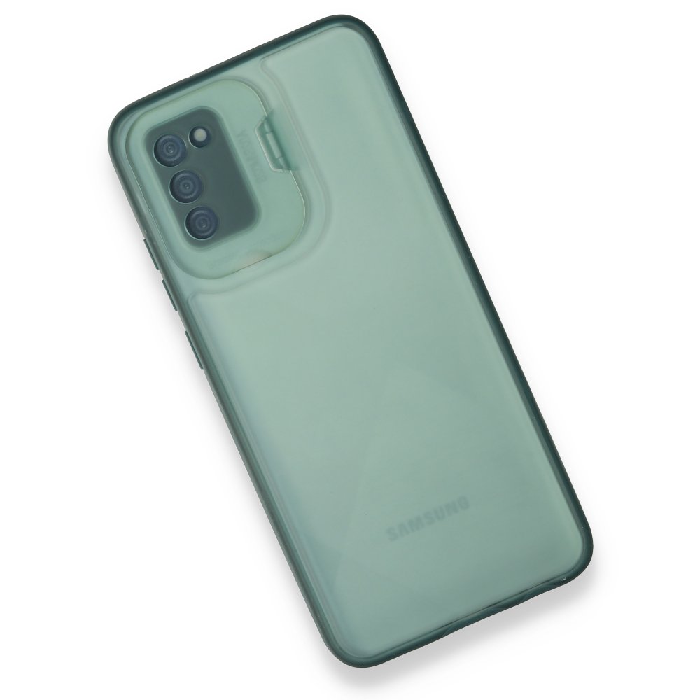 Newface Samsung Galaxy A02S Kılıf Jumbo Silikon - Koyu Yeşil