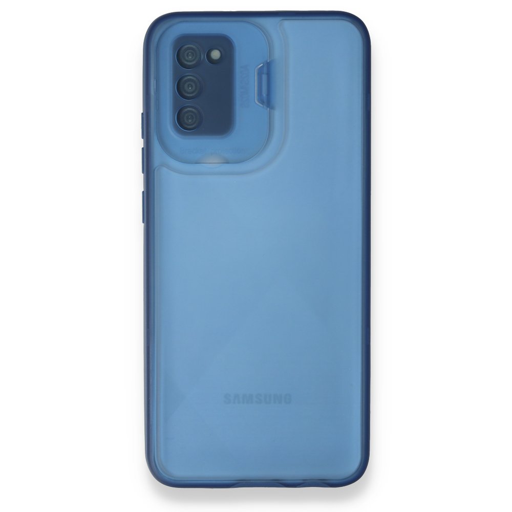 Newface Samsung Galaxy A02S Kılıf Jumbo Silikon - Mavi