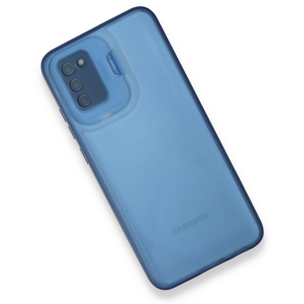 Newface Samsung Galaxy A02S Kılıf Jumbo Silikon - Mavi