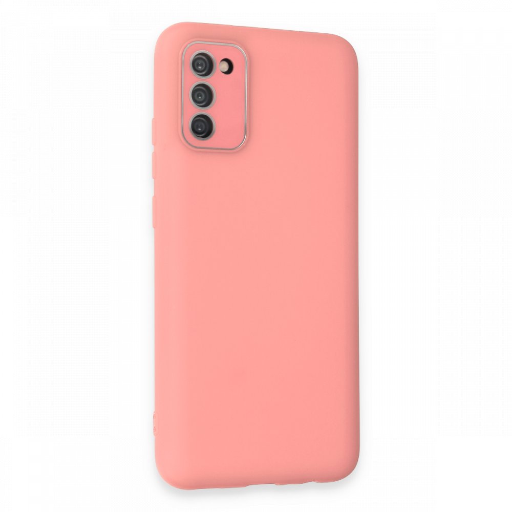 Newface Samsung Galaxy A02S Kılıf Lansman Glass Kapak - Pembe
