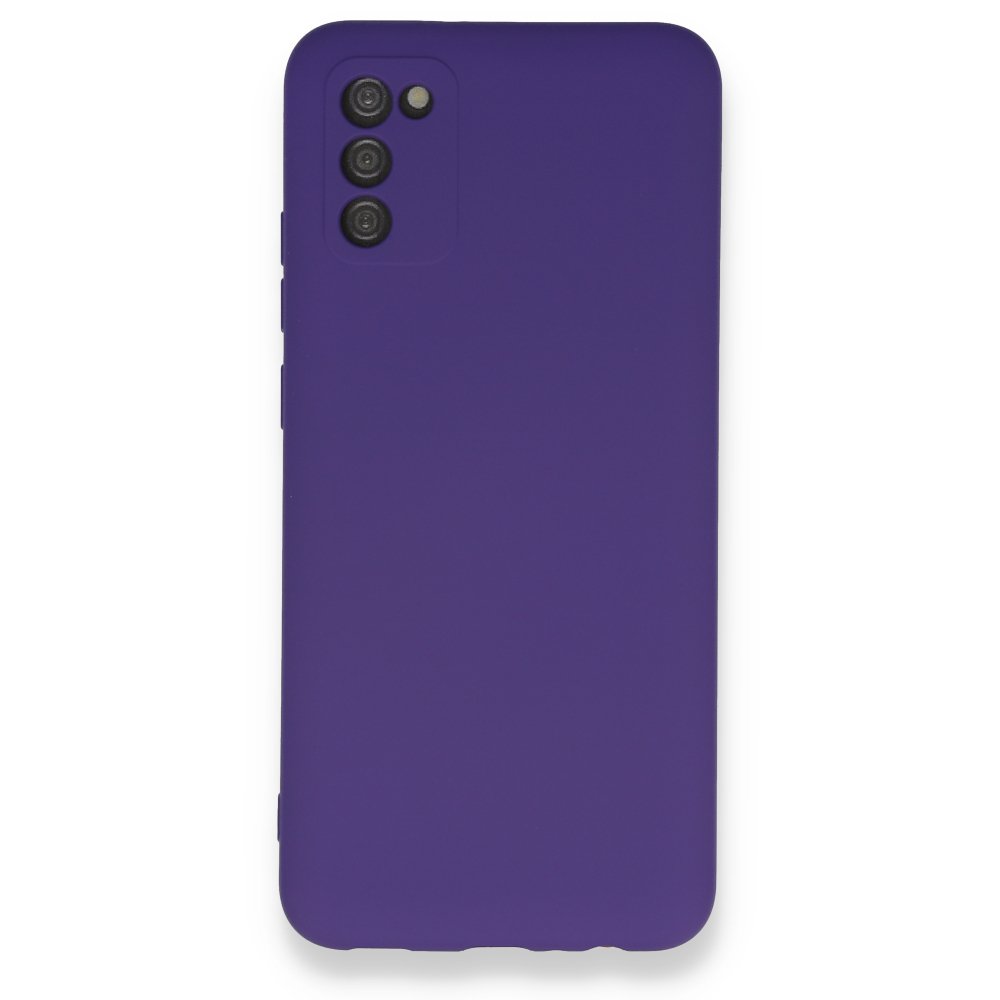 Newface Samsung Galaxy A03S Kılıf Nano içi Kadife Silikon - Mor
