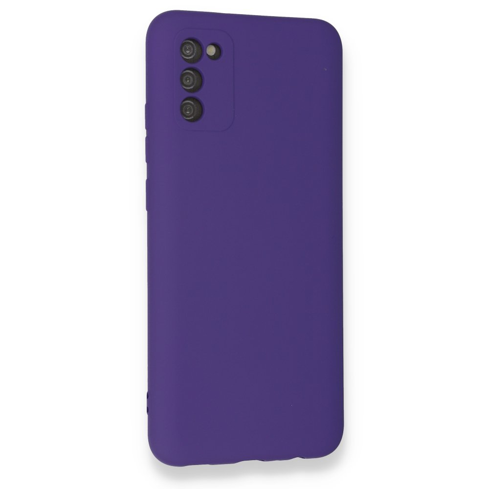 Newface Samsung Galaxy A03S Kılıf Nano içi Kadife Silikon - Mor