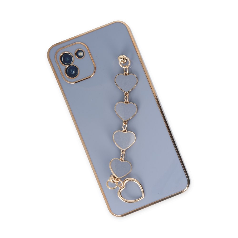 Newface Samsung Galaxy A03 Kılıf Esila Silikon - Gri