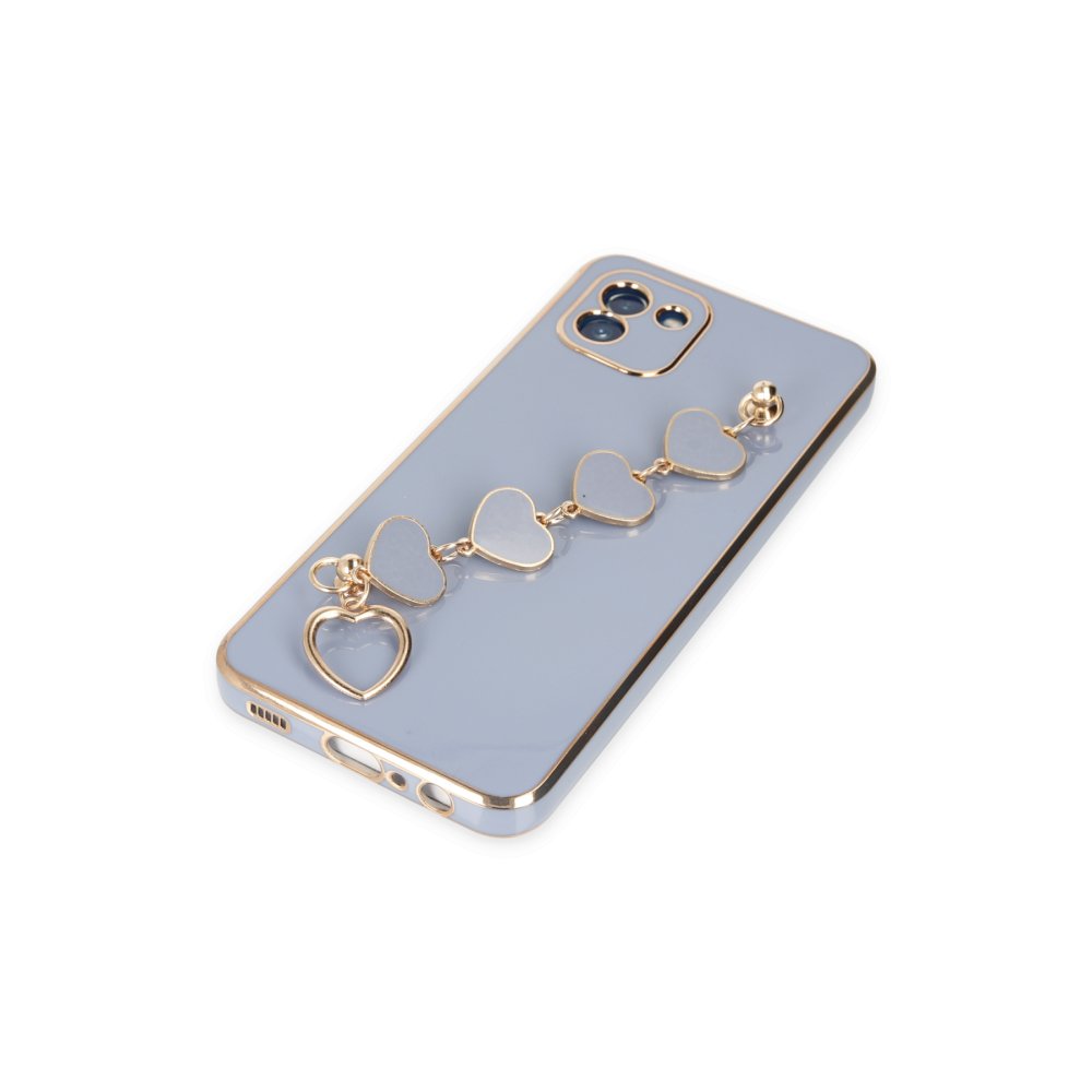 Newface Samsung Galaxy A03 Kılıf Esila Silikon - Gri