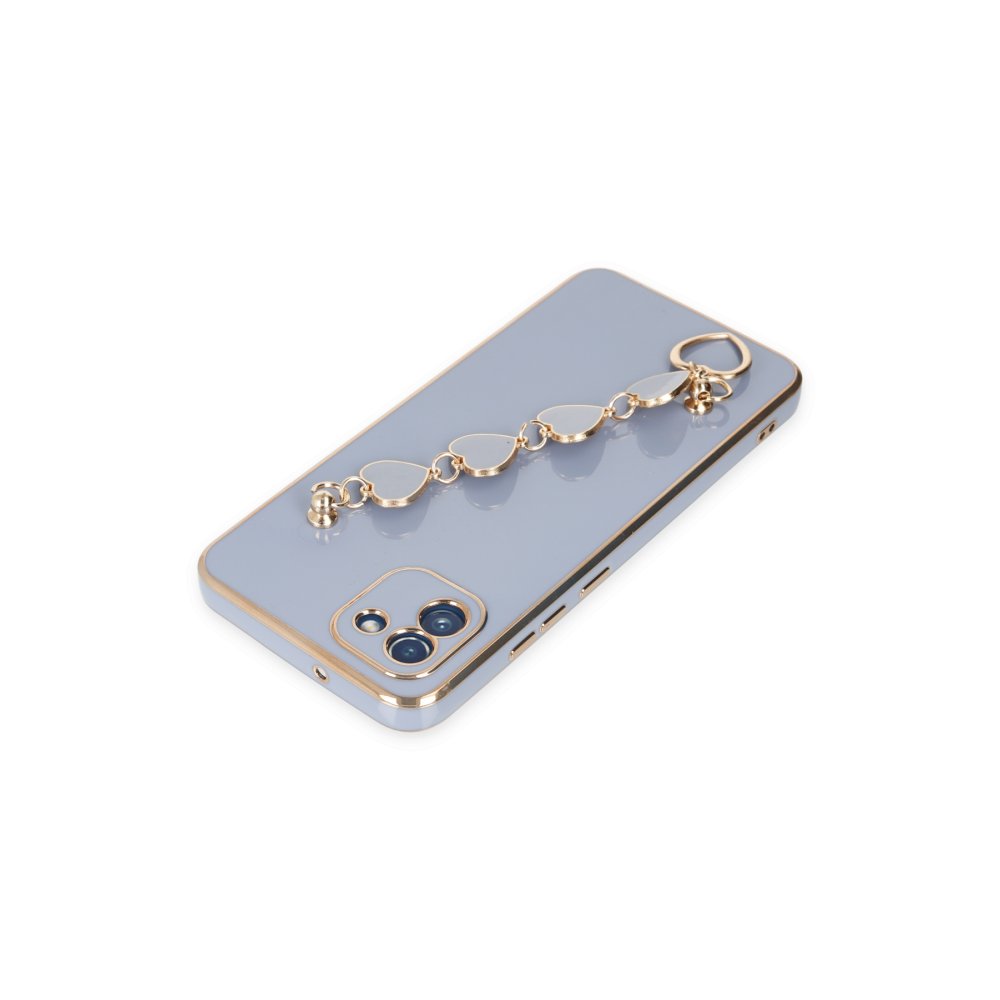 Newface Samsung Galaxy A03 Kılıf Esila Silikon - Gri