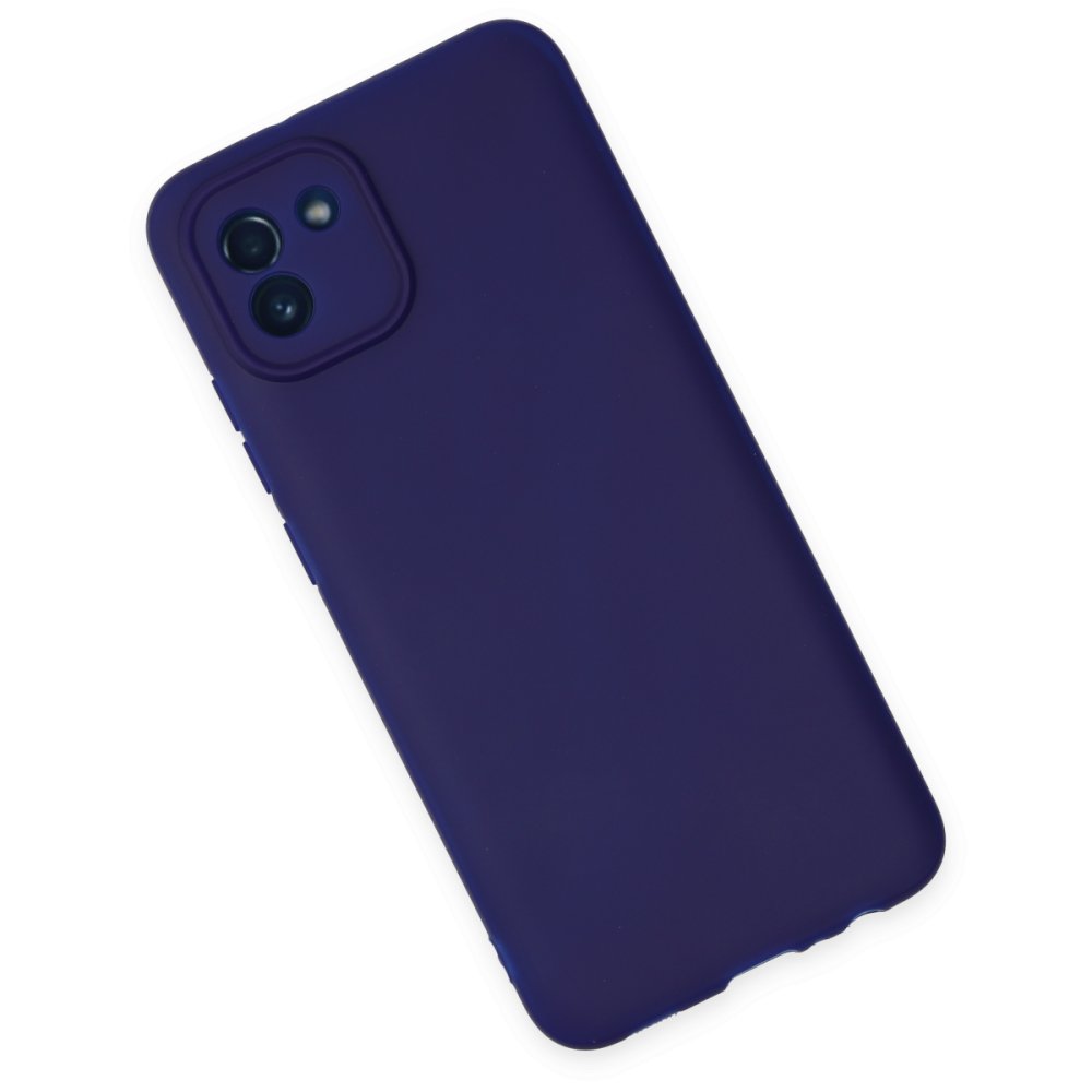 Newface Samsung Galaxy A03 Kılıf First Silikon - Koyu Mavi