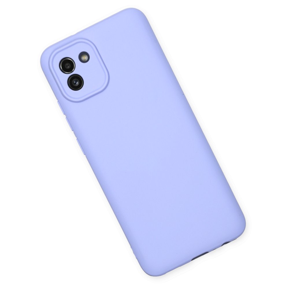 Newface Samsung Galaxy A03 Kılıf First Silikon - Lila