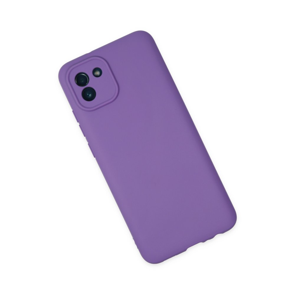 Newface Samsung Galaxy A03 Kılıf First Silikon - Mor
