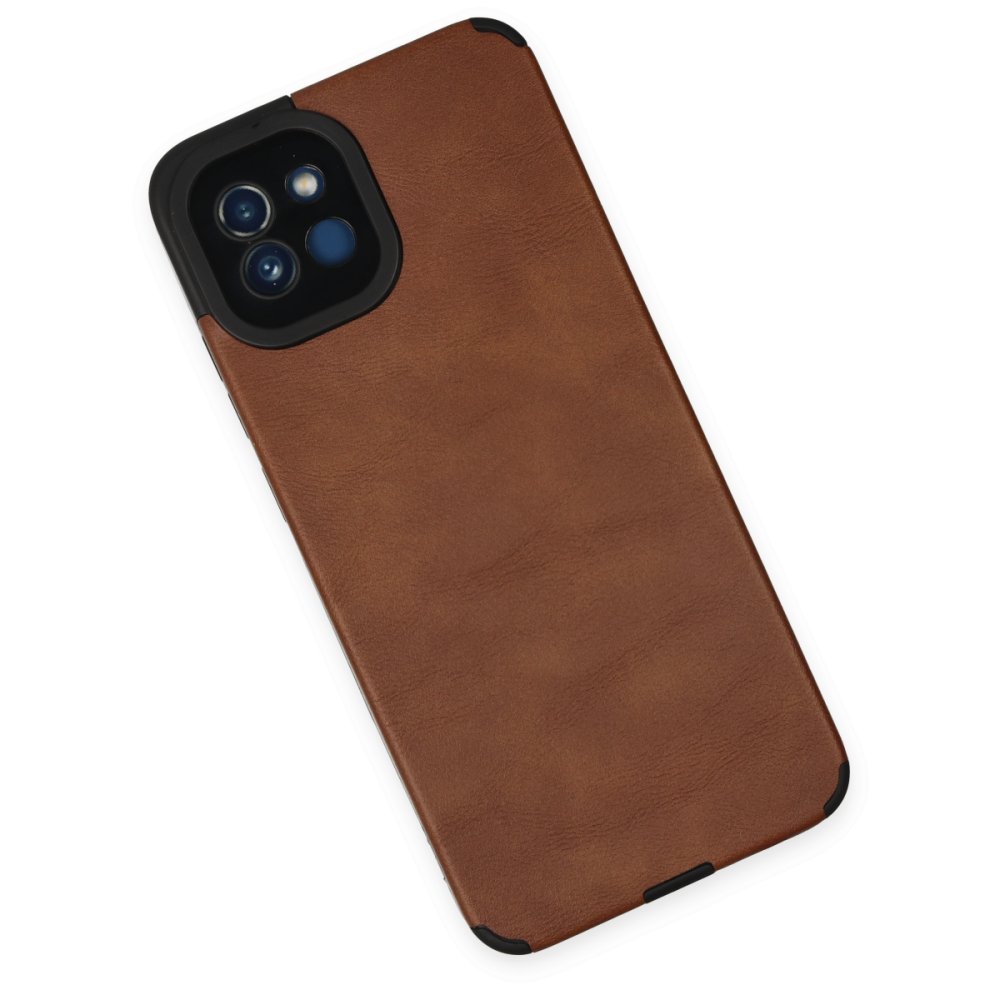 Newface Samsung Galaxy A03 Kılıf Loop Deri Silikon - Kahverengi