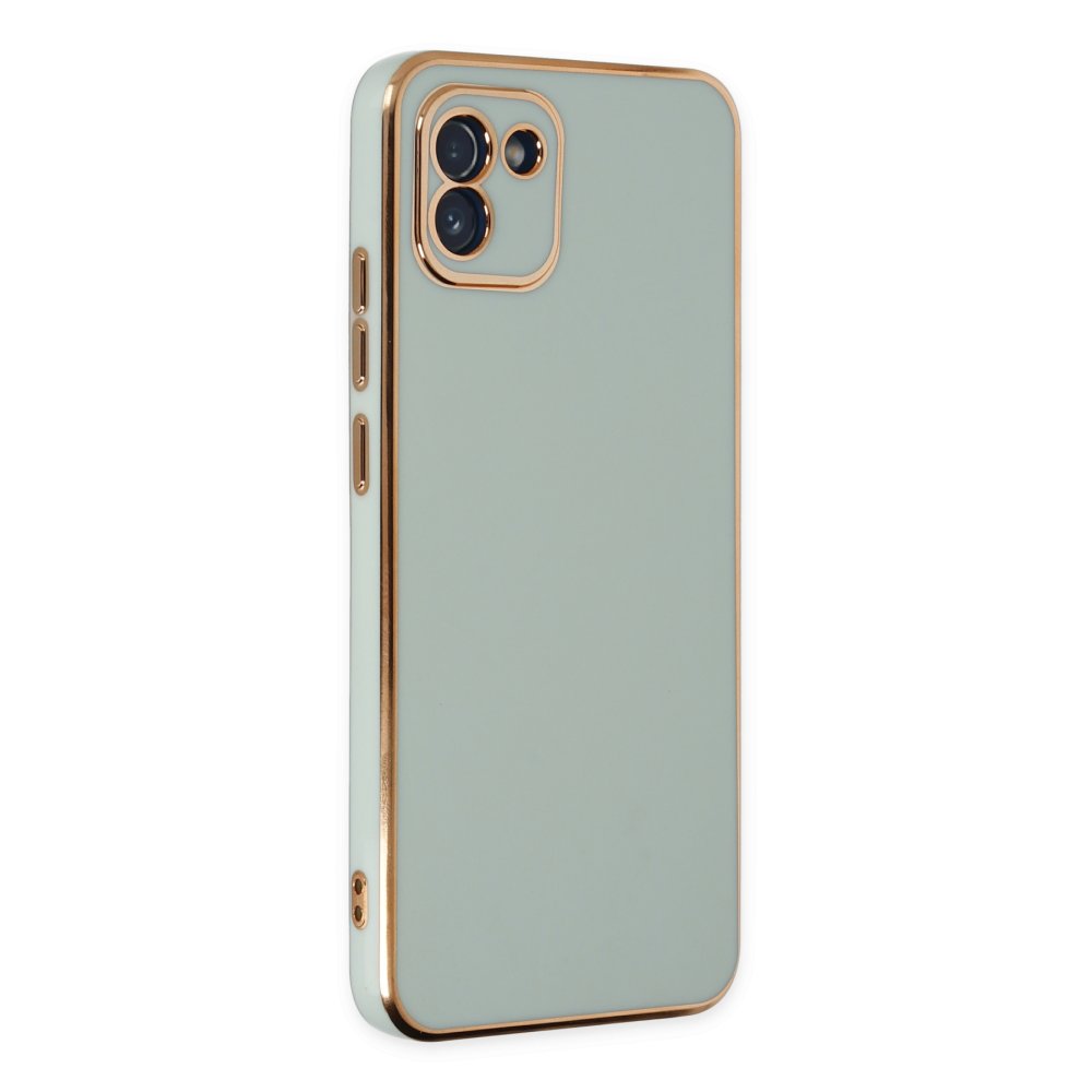 Newface Samsung Galaxy A03 Kılıf Volet Silikon - Açık Yeşil