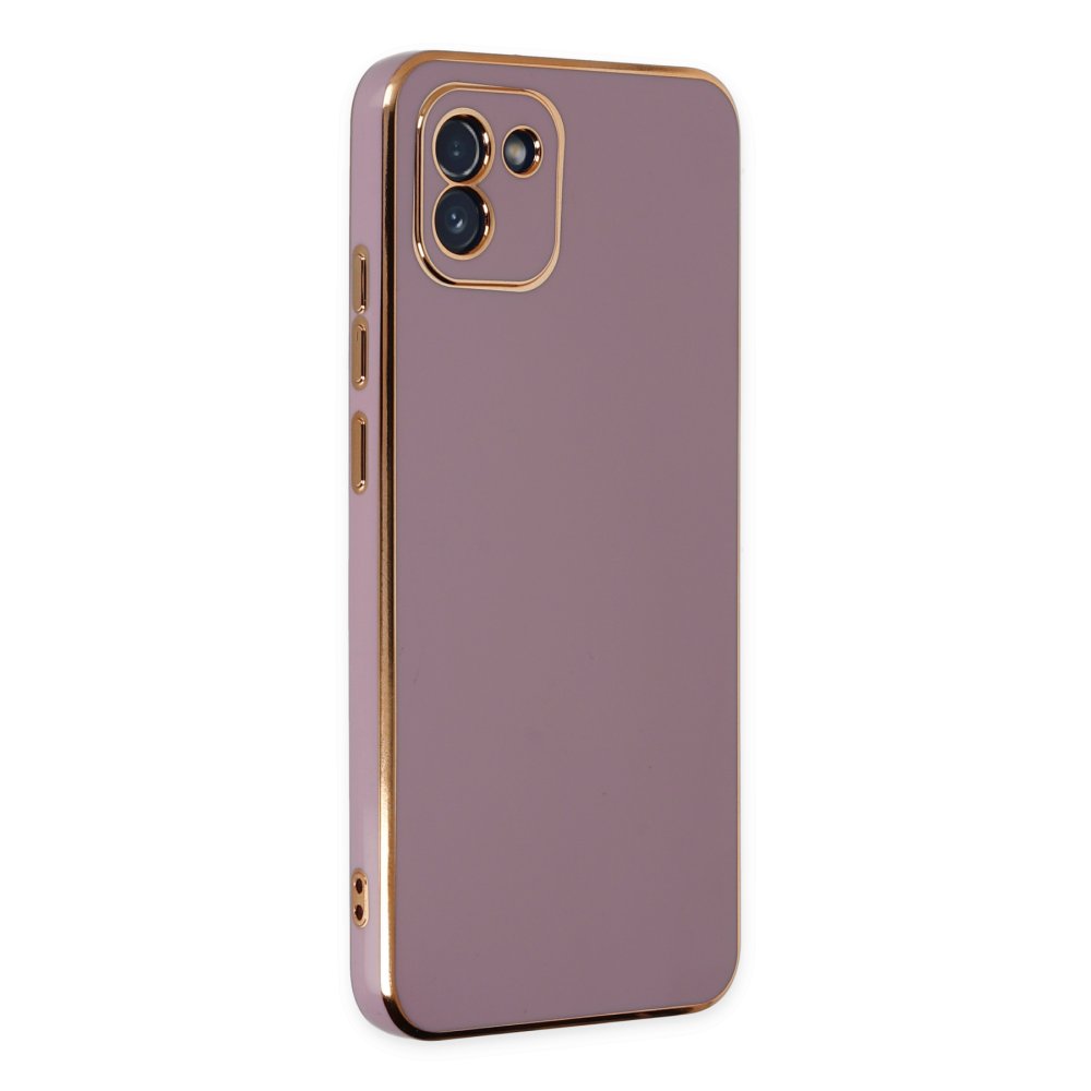 Newface Samsung Galaxy A03 Kılıf Volet Silikon - Mor