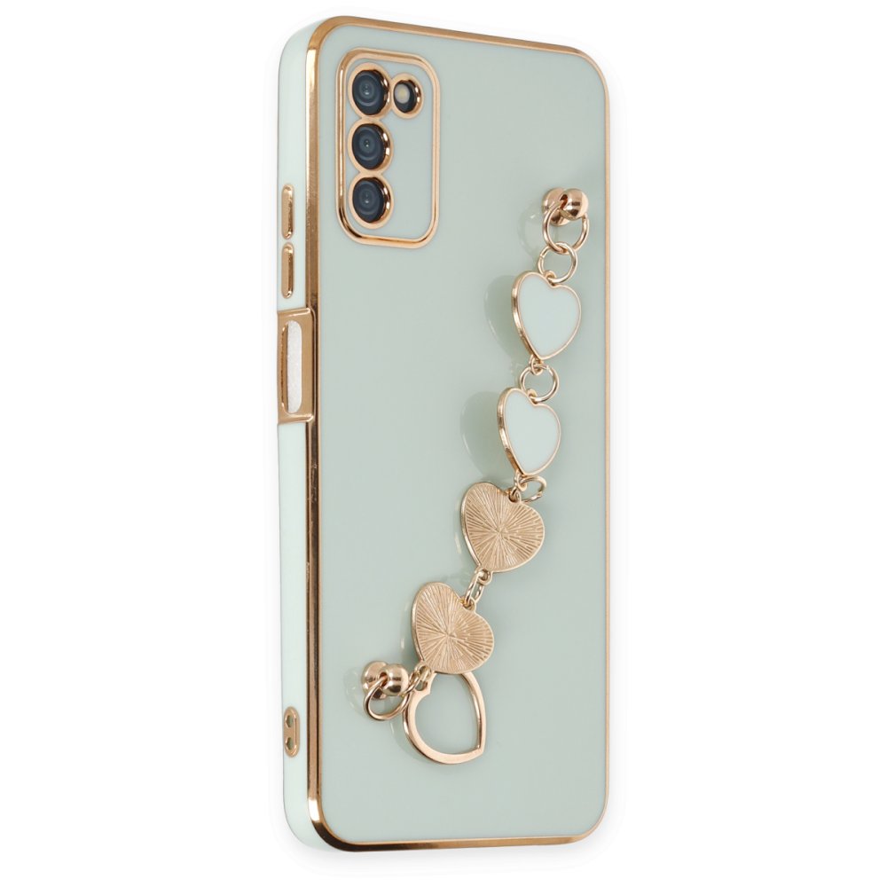 Newface Samsung Galaxy A03S Kılıf Esila Silikon - Su Yeşili