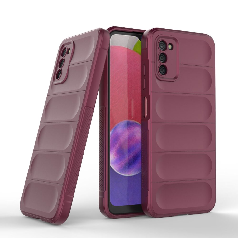 Newface Samsung Galaxy A03S Kılıf Optimum Silikon - Bordo