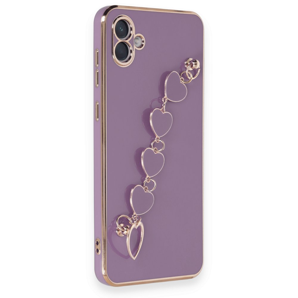 Newface Samsung Galaxy A04 Kılıf Esila Silikon - Mor