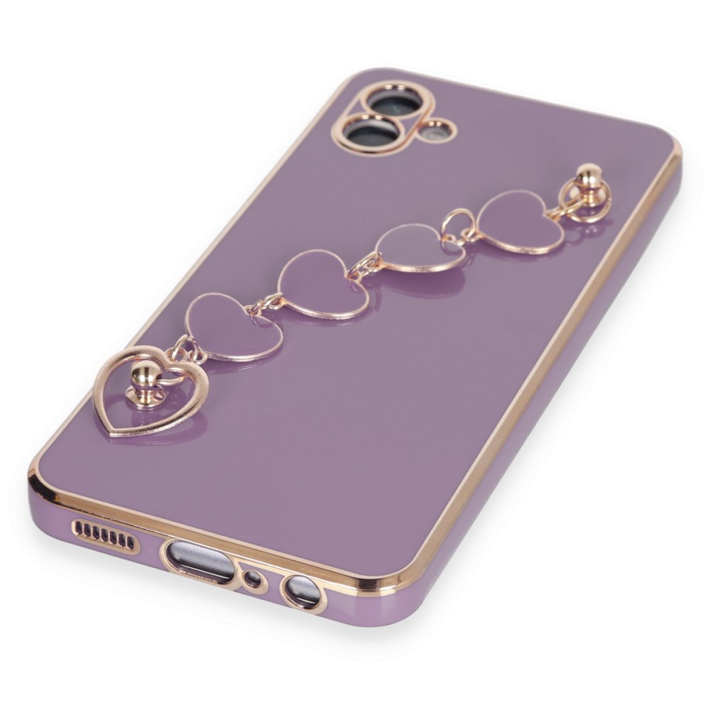 Newface Samsung Galaxy A04 Kılıf Esila Silikon - Mor