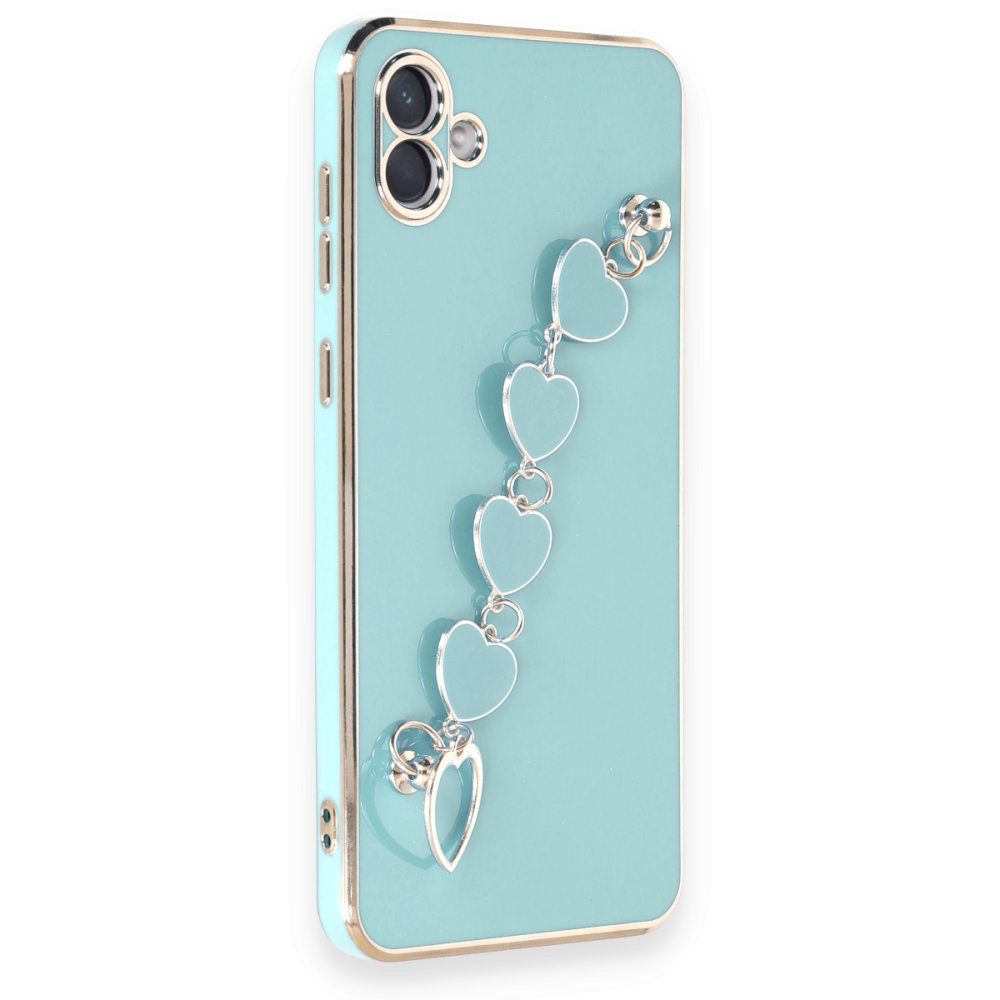 Newface Samsung Galaxy A04 Kılıf Esila Silikon - Su Yeşili