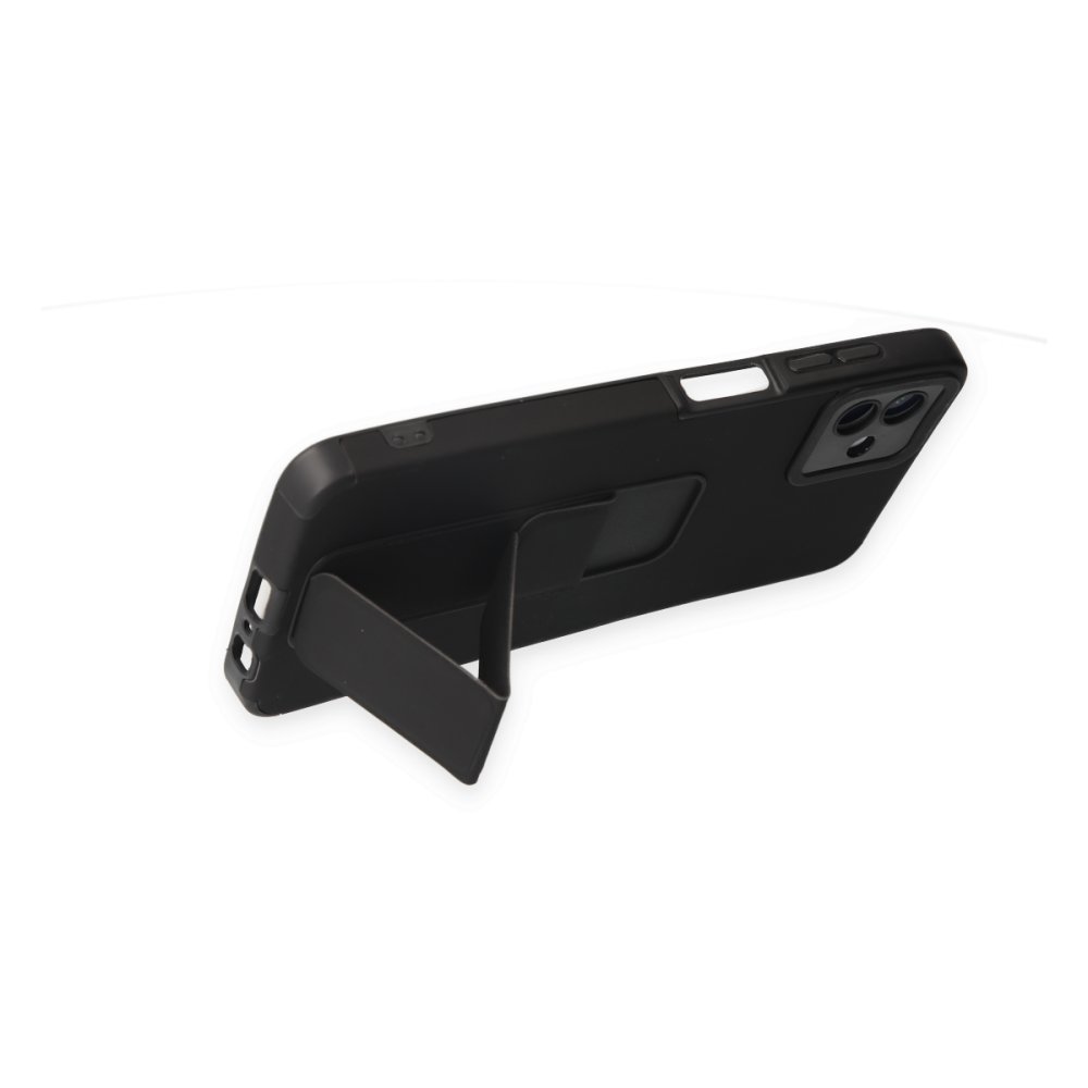 Newface Samsung Galaxy A04 Kılıf Mega Standlı Silikon - Siyah