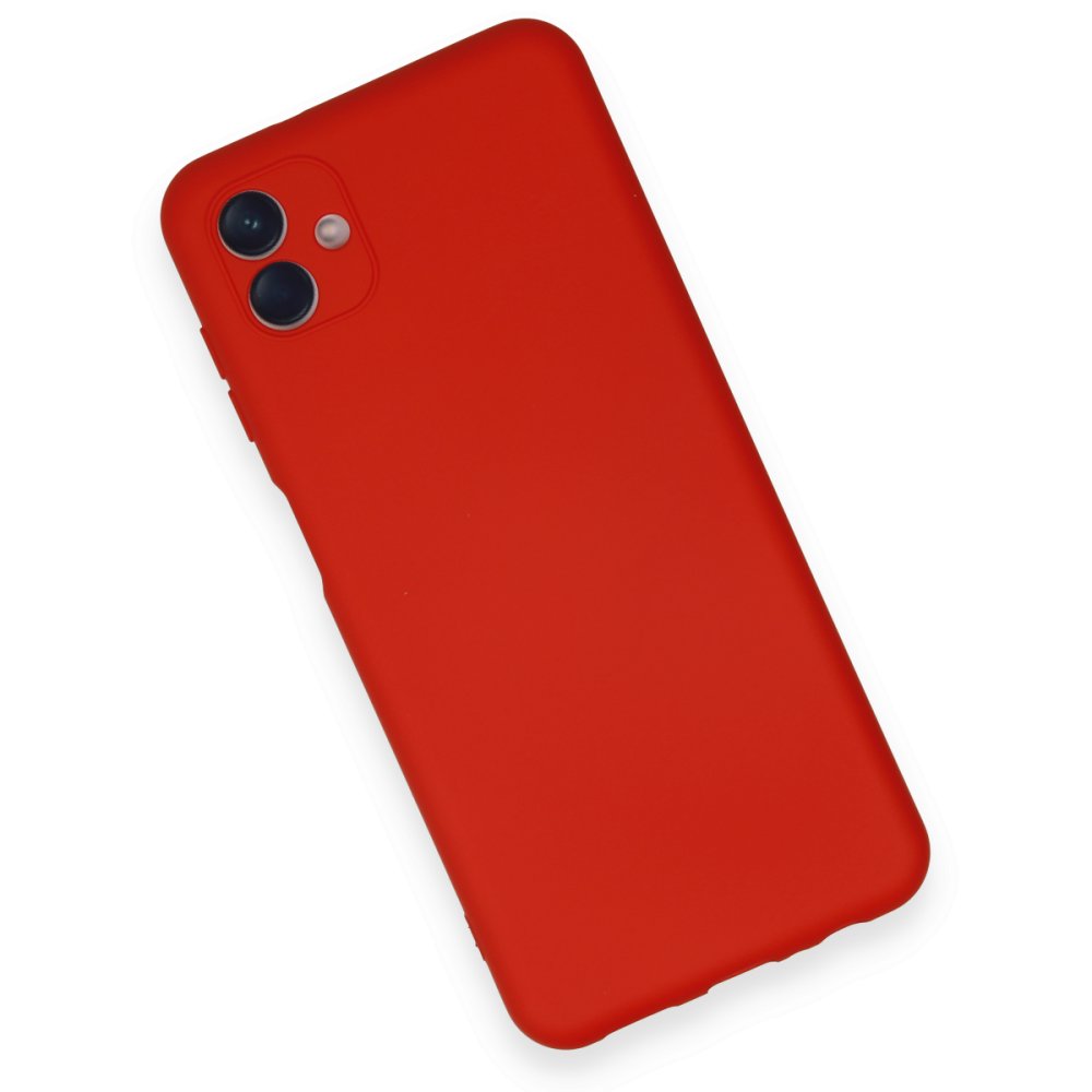 Newface Samsung Galaxy A04 Kılıf Nano içi Kadife Silikon - Kırmızı