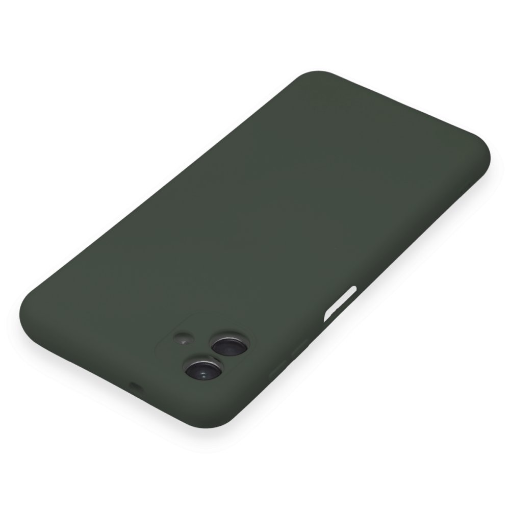 Newface Samsung Galaxy A04 Kılıf Nano içi Kadife Silikon - Koyu Yeşil