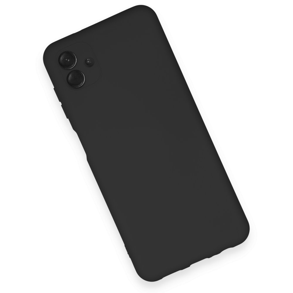 Newface Samsung Galaxy A04 Kılıf Nano içi Kadife Silikon - Siyah