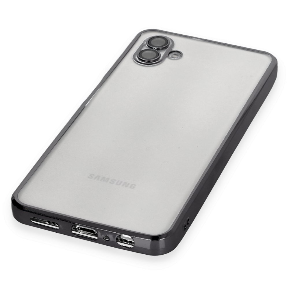 Newface Samsung Galaxy A04 Kılıf Razer Lensli Silikon - Siyah