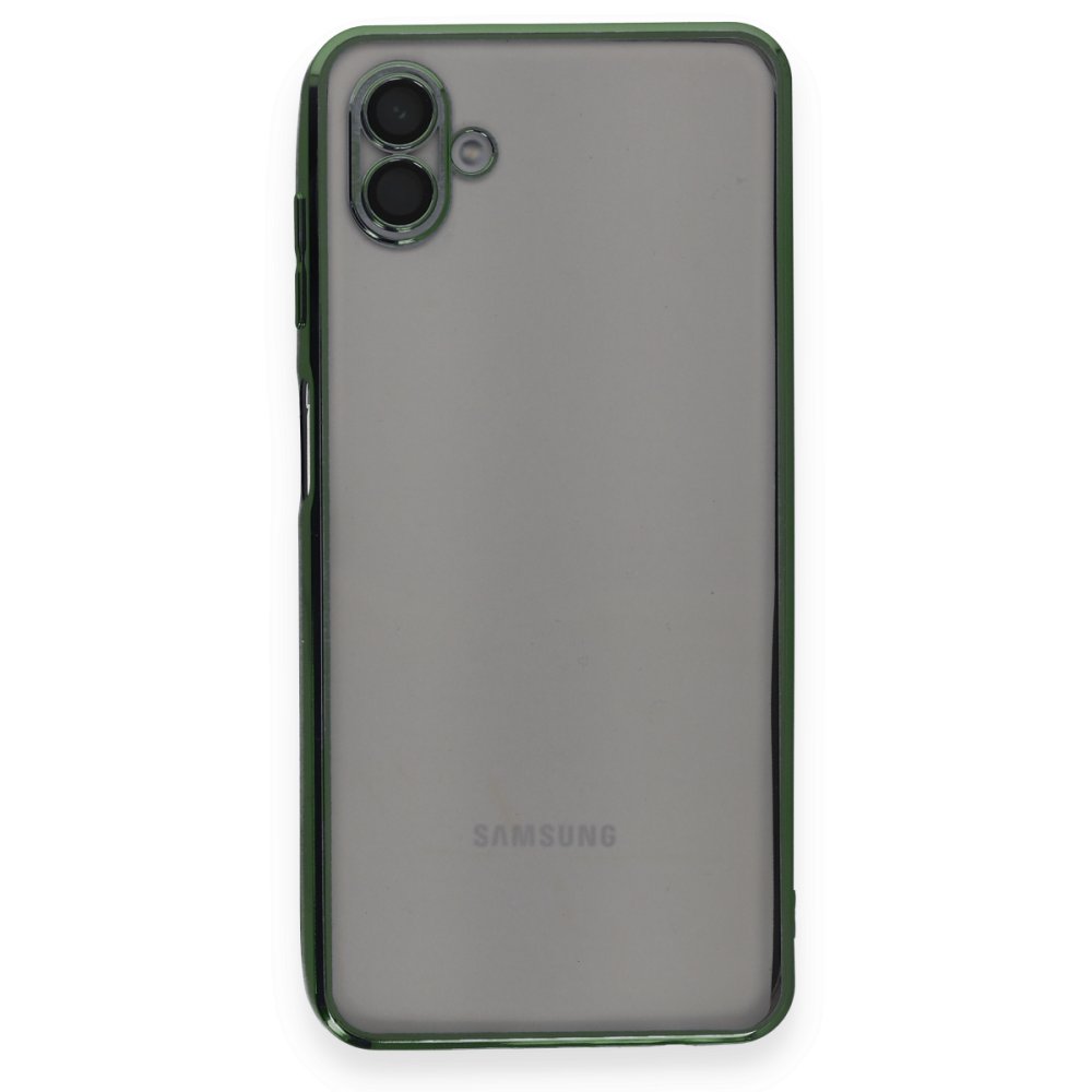 Newface Samsung Galaxy A04 Kılıf Razer Lensli Silikon - Yeşil