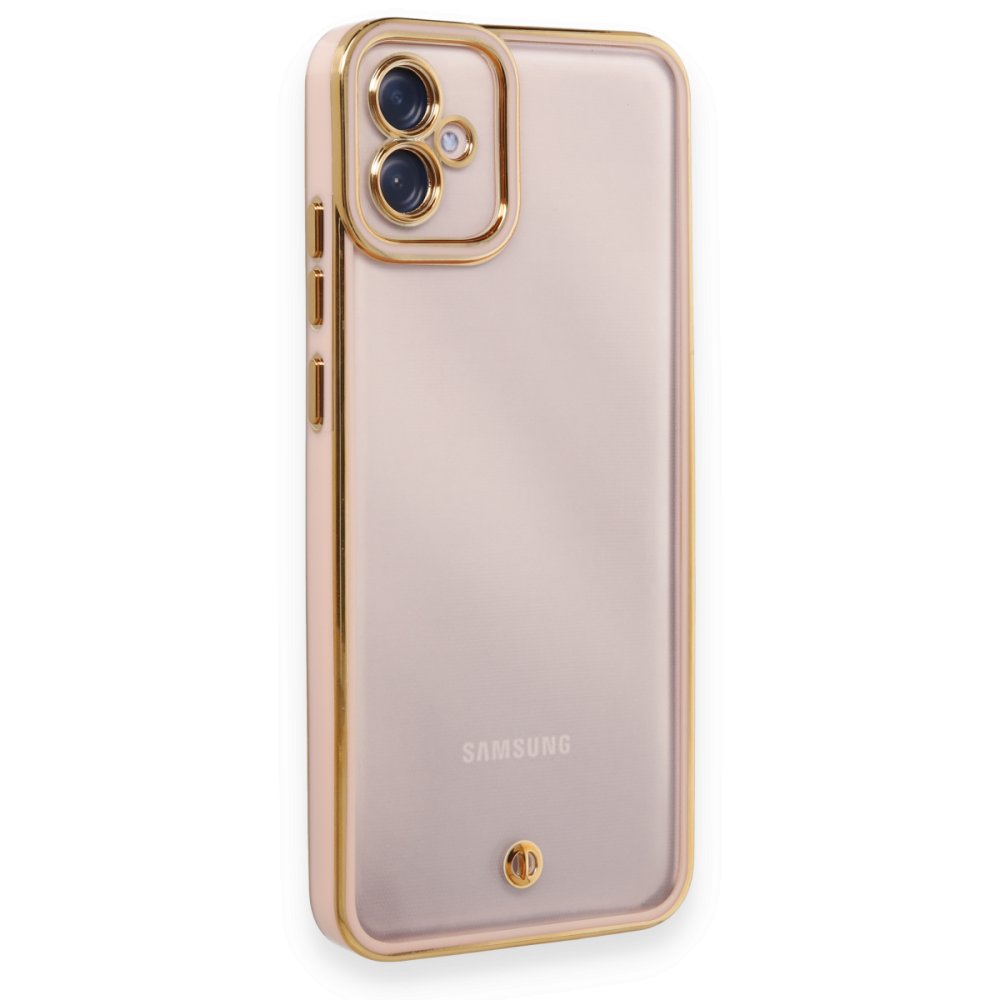 Newface Samsung Galaxy A04E Kılıf Liva Lens Silikon - Pudra