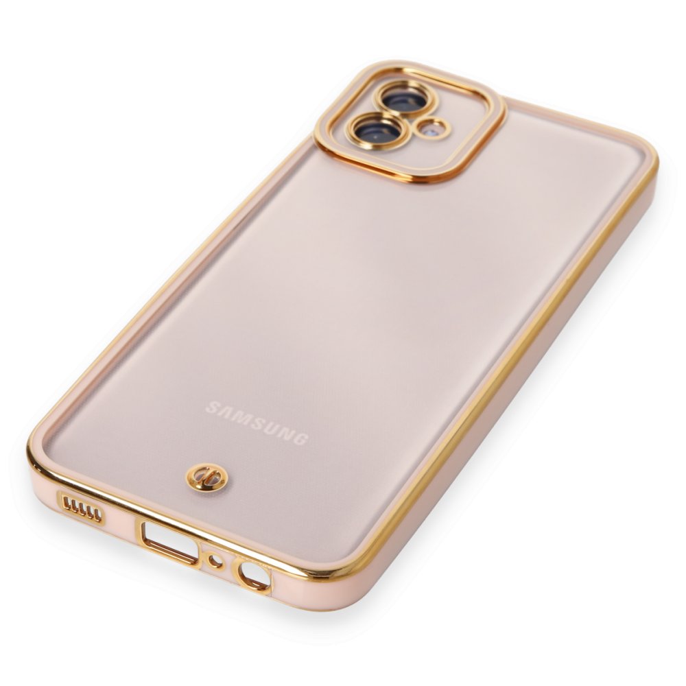 Newface Samsung Galaxy A04E Kılıf Liva Lens Silikon - Pudra