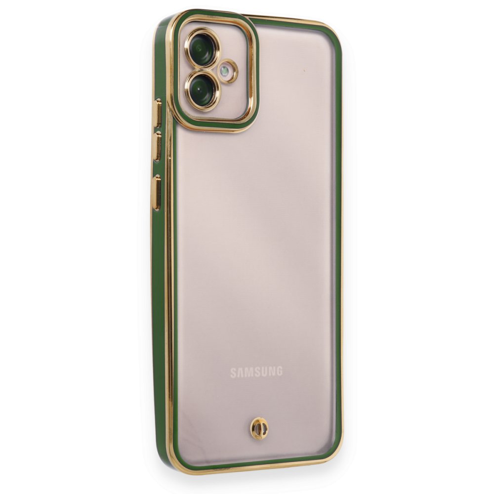 Newface Samsung Galaxy A04E Kılıf Liva Lens Silikon - Yeşil