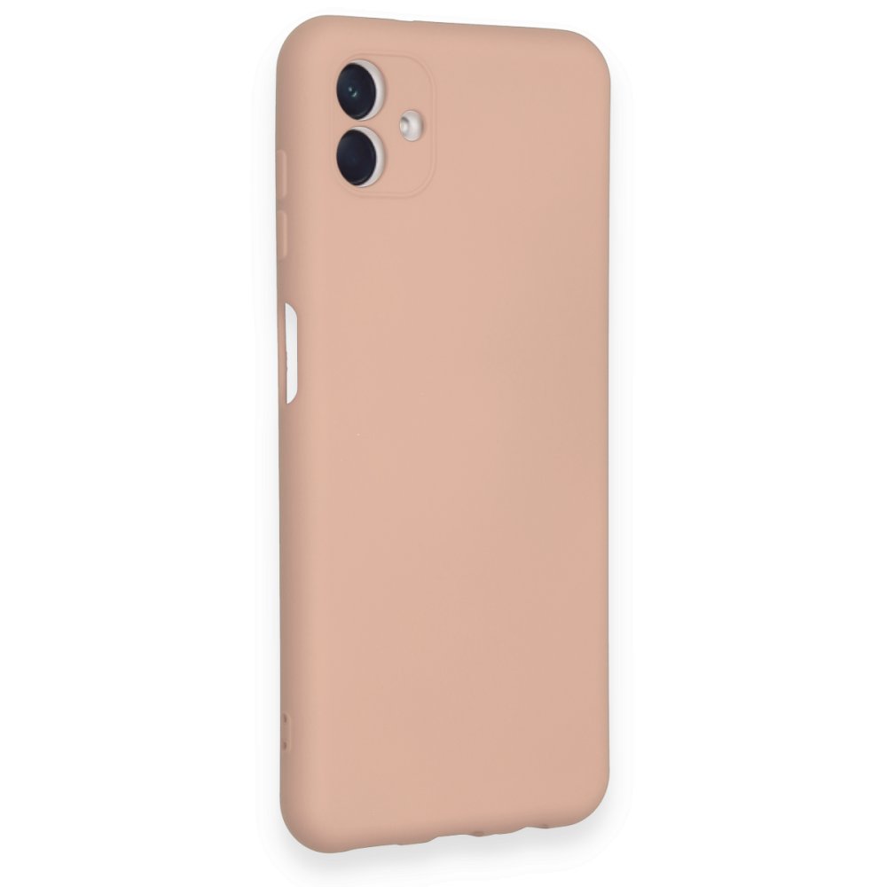 Newface Samsung Galaxy A04E Kılıf Nano içi Kadife Silikon - Pudra