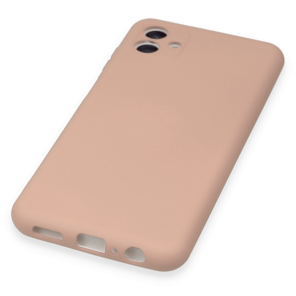 Newface Samsung Galaxy A04E Kılıf Nano içi Kadife Silikon - Pudra