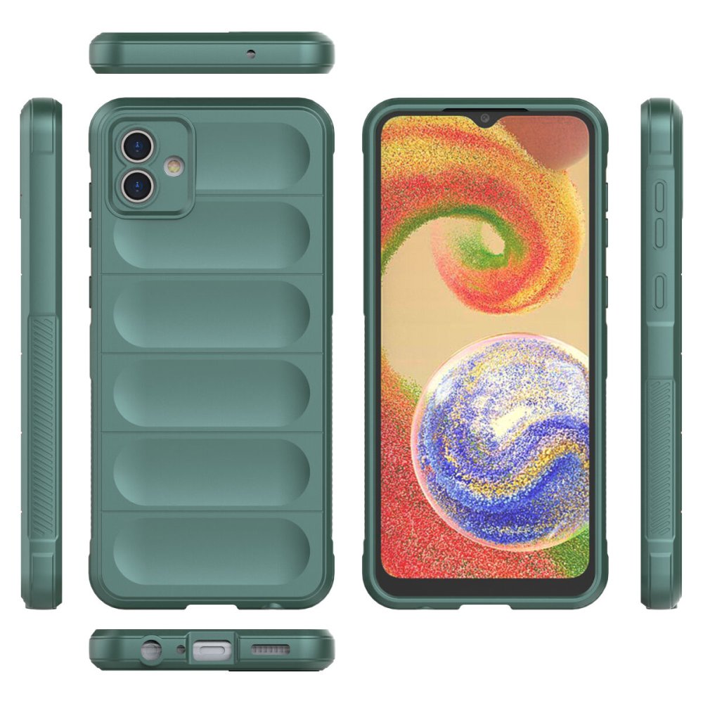 Newface Samsung Galaxy A04E Kılıf Optimum Silikon - Koyu Yeşil