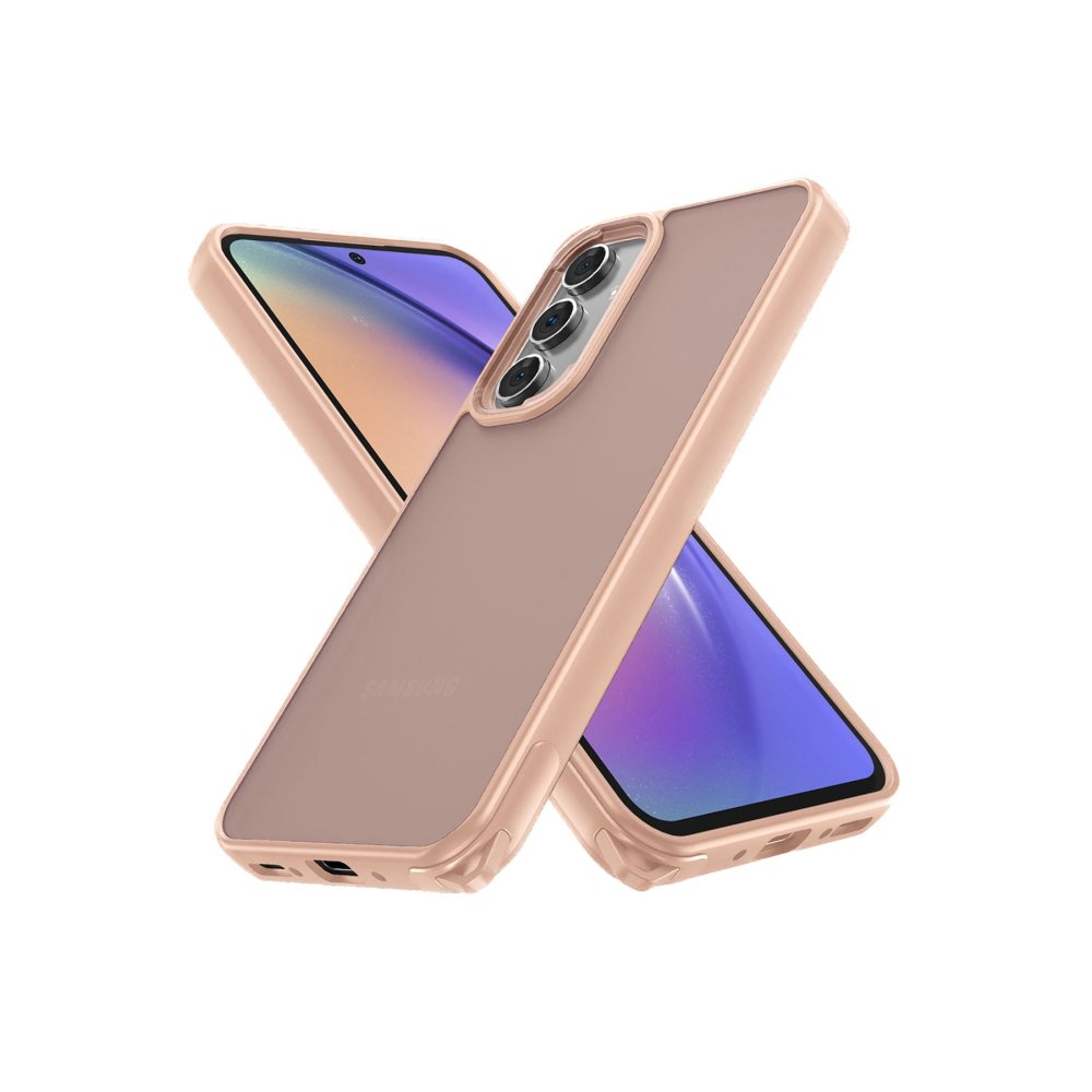 Newface Samsung Galaxy A04S Kılıf Elegant Kapak - Pudra