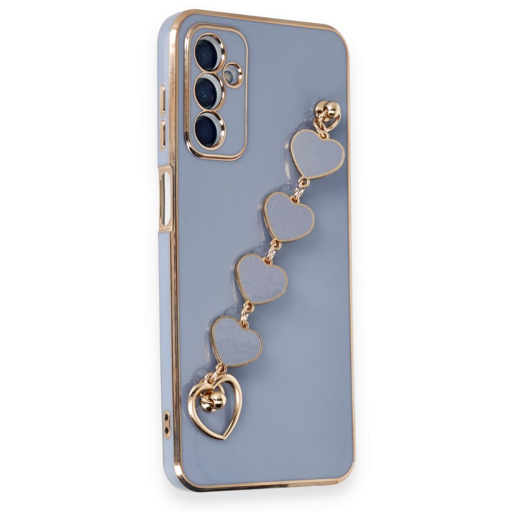 Newface Samsung Galaxy A04S Kılıf Esila Silikon - Gri