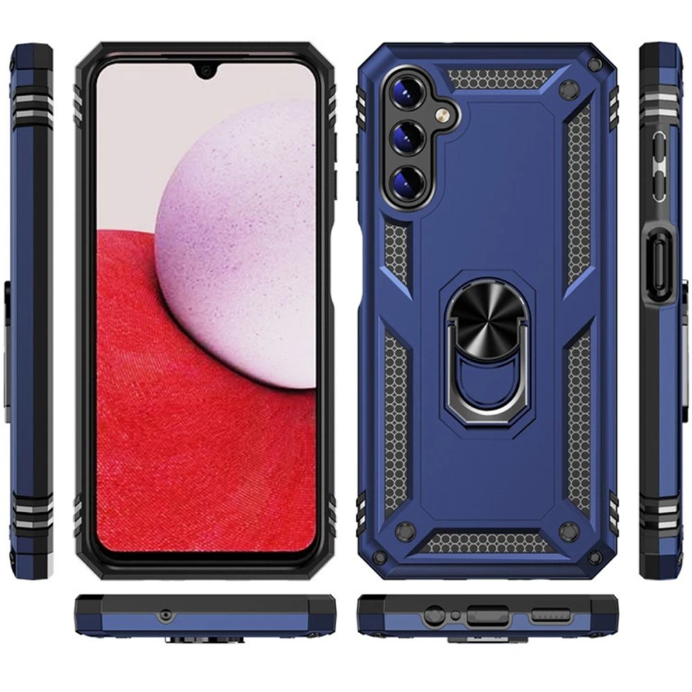 Newface Samsung Galaxy A04S Kılıf Sofya Yüzüklü Silikon Kapak - Gümüş