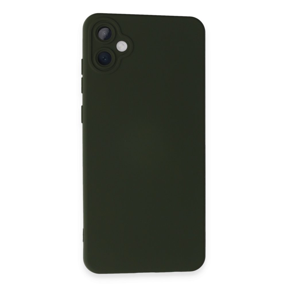 Newface Samsung Galaxy A05 Kılıf Nano içi Kadife Silikon - Koyu Yeşil