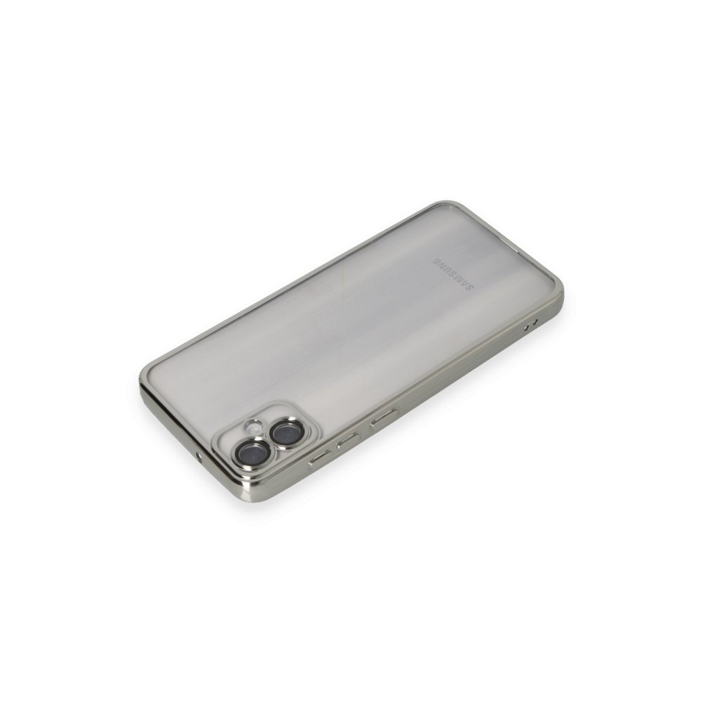 Newface Samsung Galaxy A05 Kılıf Razer Lensli Silikon - Gümüş