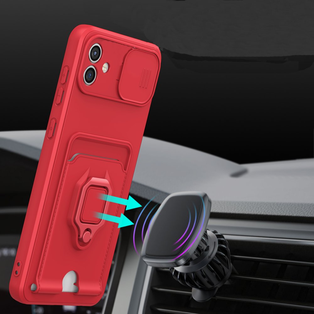 Newface Samsung Galaxy A05 Kılıf Zuma Kartvizitli Yüzüklü Silikon - Lacivert