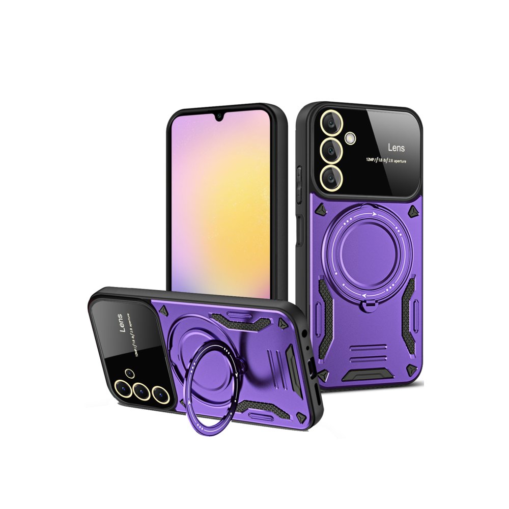 Newface Samsung Galaxy A05S Kılıf Joy Lens Standlı Kapak - Mor