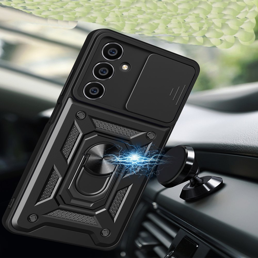 Newface Samsung Galaxy A05S Kılıf Pars Lens Yüzüklü Silikon - Yeşil