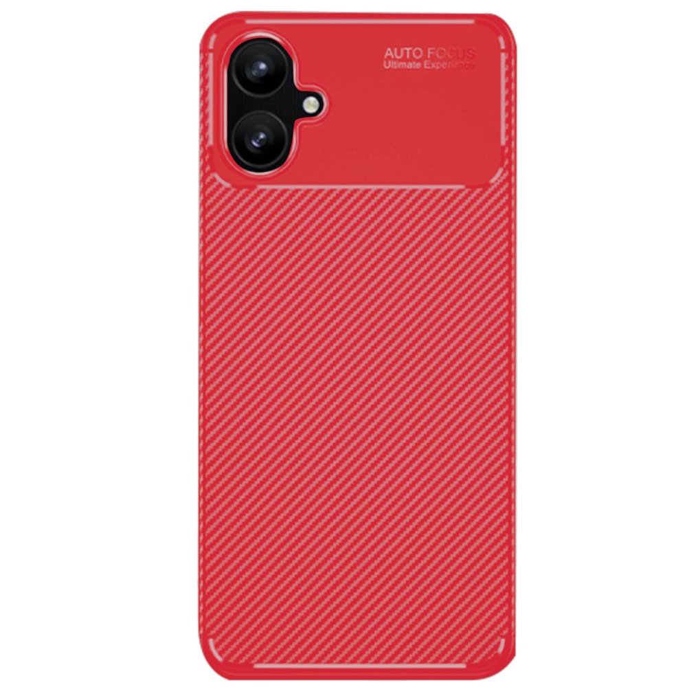 Newface Samsung Galaxy A06 Kılıf Auto Focus Karbon Kapak - Kırmızı
