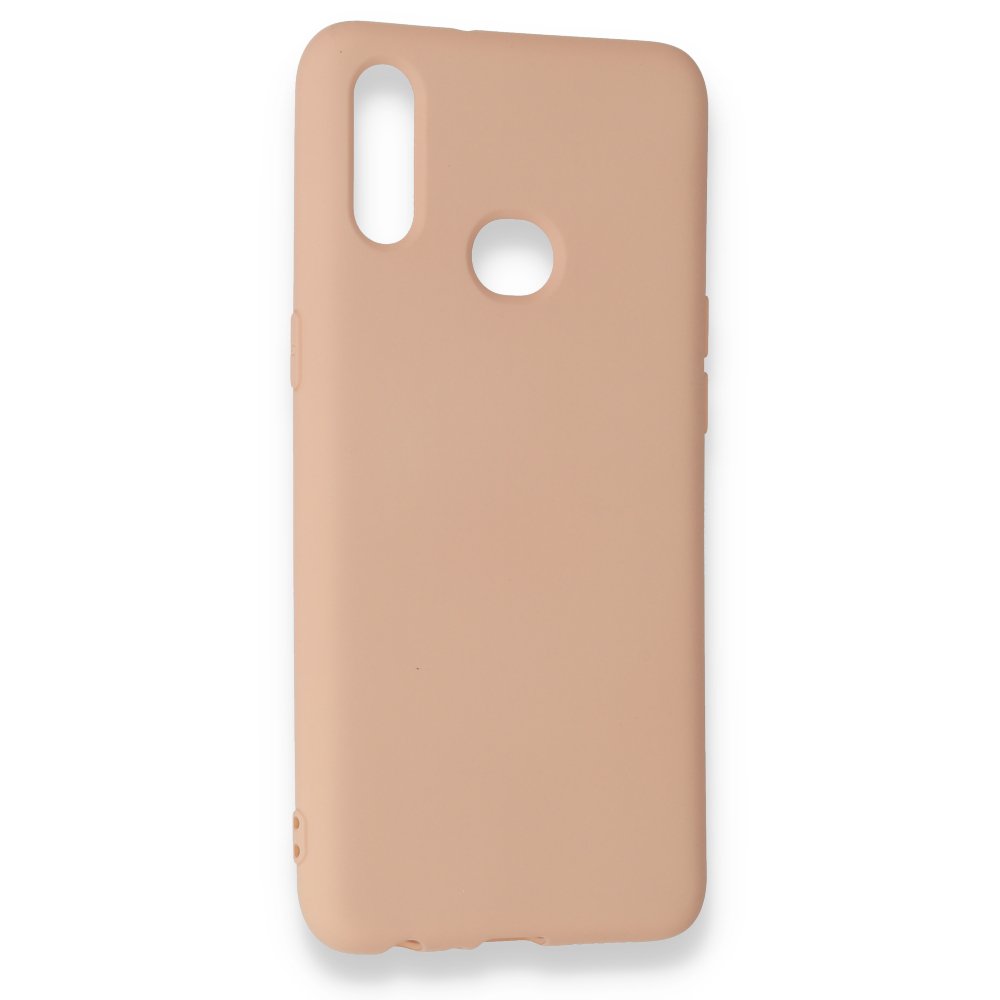 Newface Samsung Galaxy A10S Kılıf Nano içi Kadife Silikon - Pudra