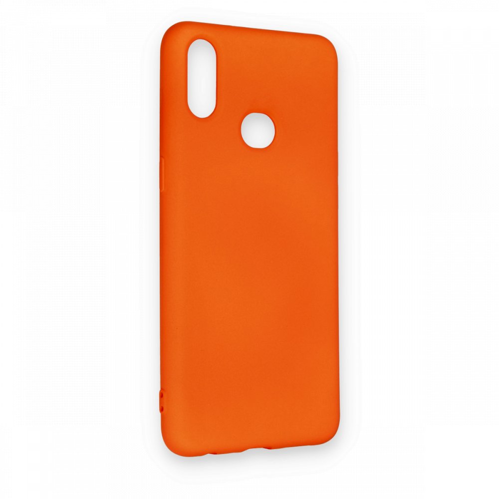 Newface Samsung Galaxy A10S Kılıf Nano içi Kadife Silikon - Turuncu