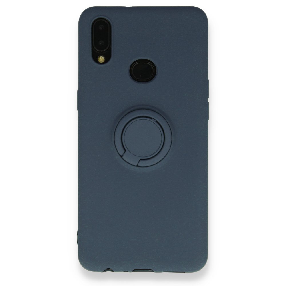 Newface Samsung Galaxy A10S Kılıf Viktor Yüzüklü Silikon - Lacivert