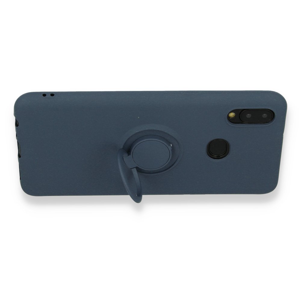 Newface Samsung Galaxy A10S Kılıf Viktor Yüzüklü Silikon - Lacivert