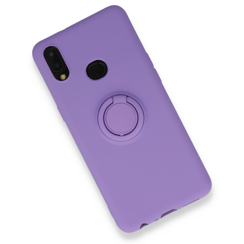 Newface Samsung Galaxy A10S Kılıf Viktor Yüzüklü Silikon - Mor