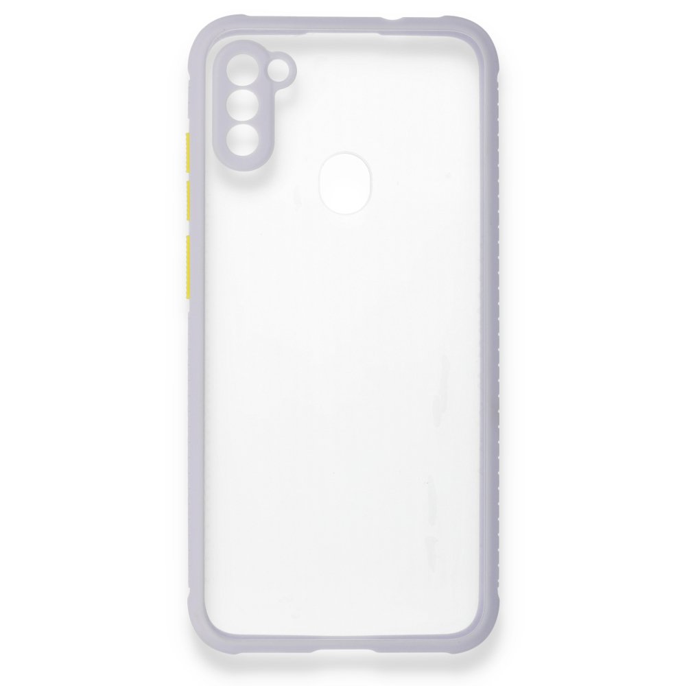 Newface Samsung Galaxy A11 Kılıf Miami Şeffaf Silikon - Lila